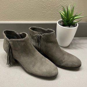 Sam Edleman Grey Suede fringe bootie